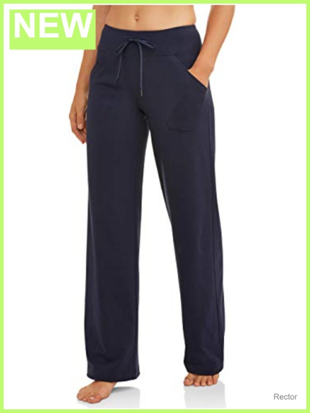 Women's High Rise Tapered Leg Yoga Pants with Drawstring Waist